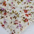 100% algodão Floral Impressão Poplin Eyelet Bordado Tecido